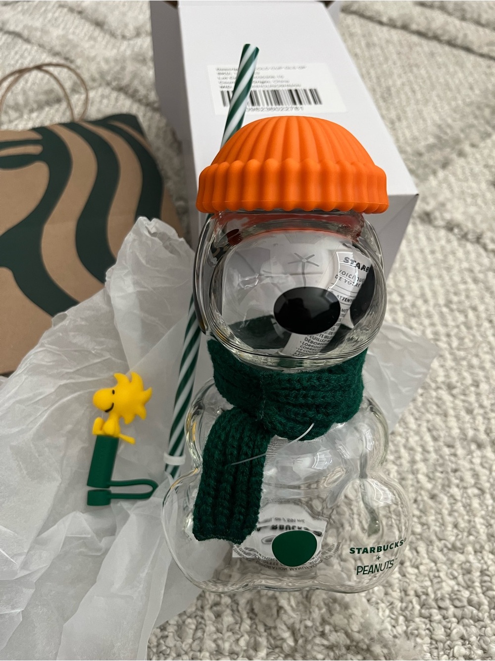 Starbucks Authentic Snoopy glass cup